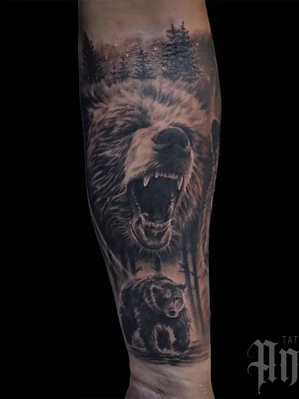 black and grey realism татуировка на forearm #71365 | Тату мастер Anna Felka
