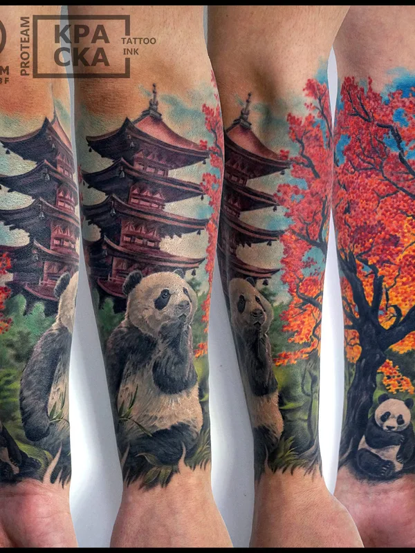 color japanese Tatuagem em forearm #32569 | Tatuador Владимир ПАНТЕРА Королев