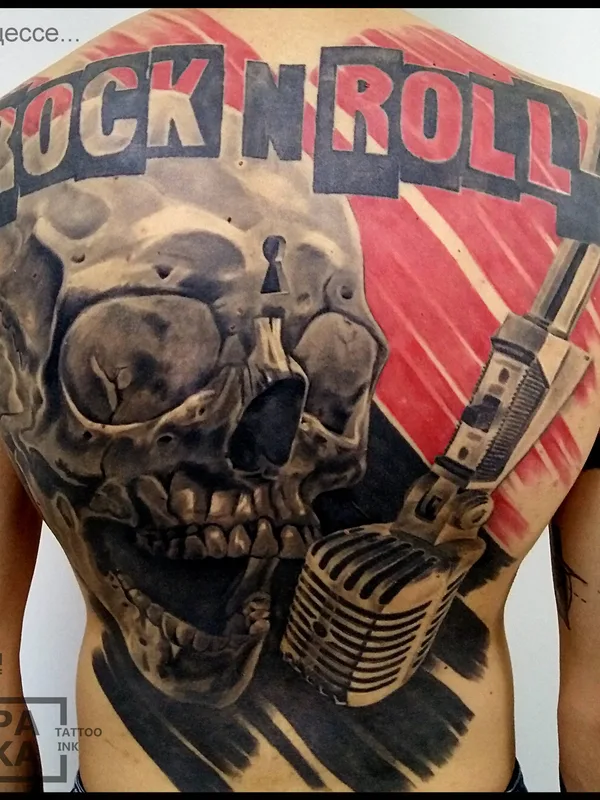 black and grey realism Tatuagem em full back #32561 | Tatuador Владимир ПАНТЕРА Королев