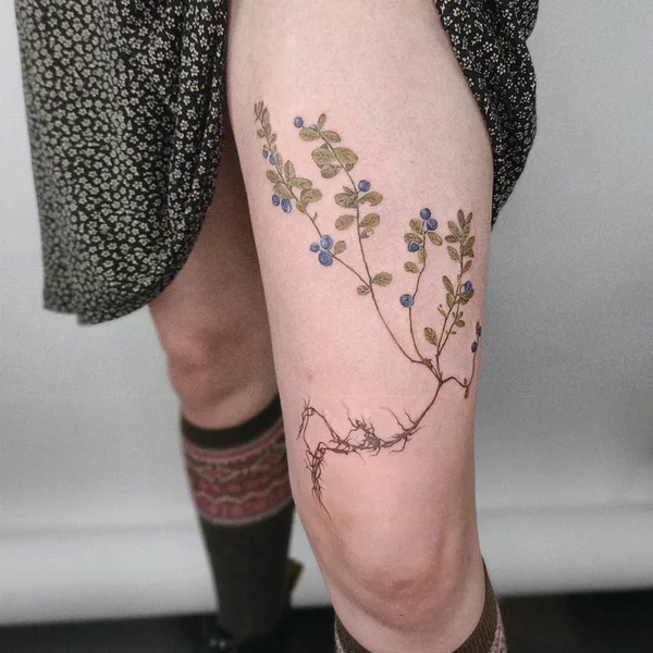 Botanical tattoo by Ксения Дармаева in Saint Petersburg