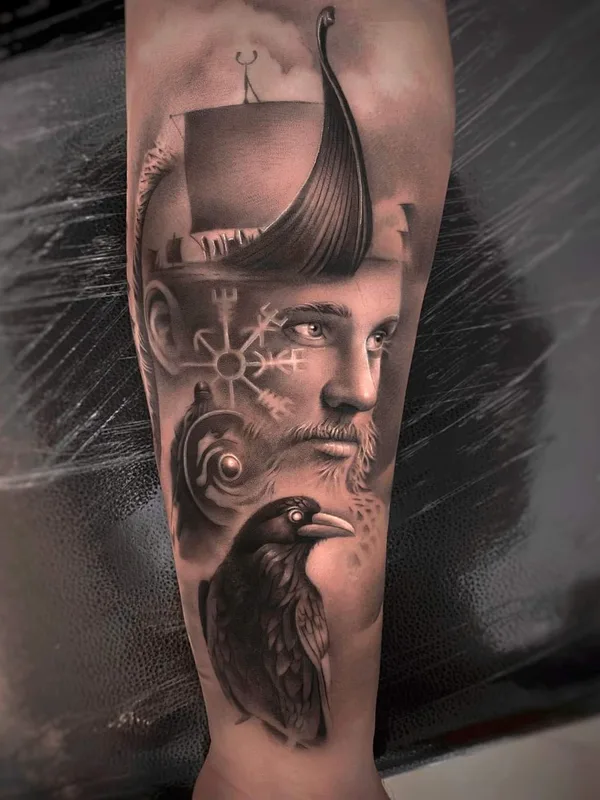 male black and grey realism татуировка на forearm #59079 | Тату мастер Irina Makliakova 