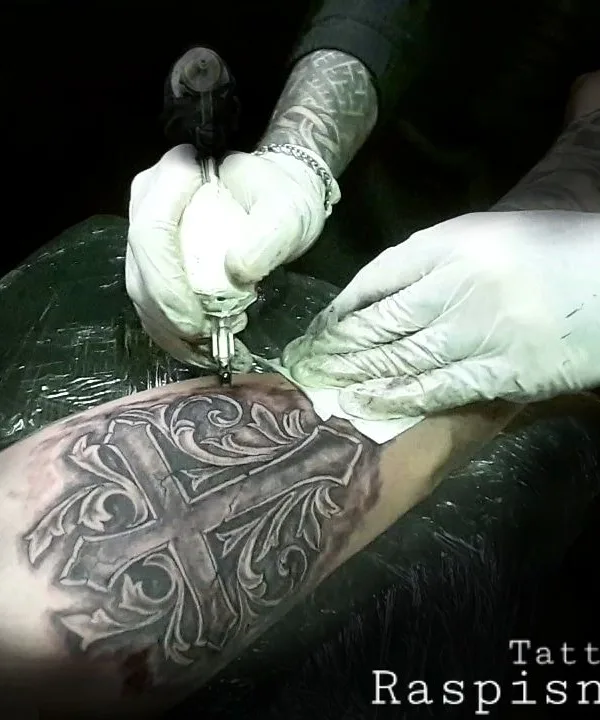 black and grey black and grey татуировка на forearm #38103 | Тату мастер Александр Фадеев
