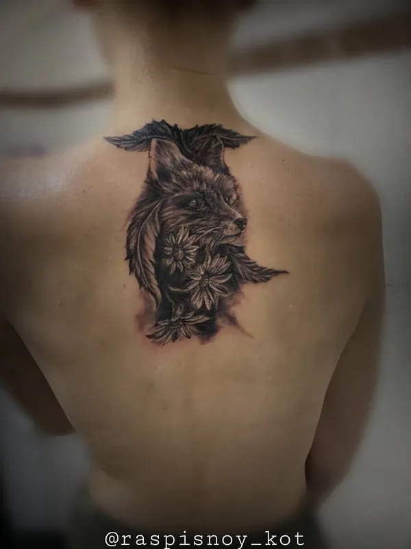 black and grey black and grey татуировка на upper back #38112 | Тату мастер Александр Фадеев