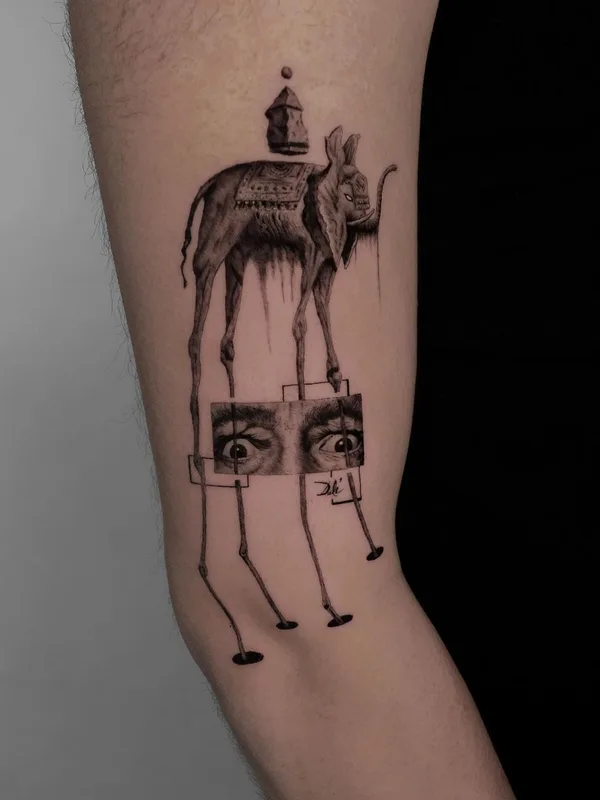 black and grey surrealism татуировка на forearm #45927 | Тату мастер Bino Feyer
