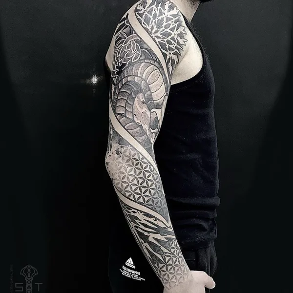 Dotwork tattoo by Никита Шероухов in Moscow