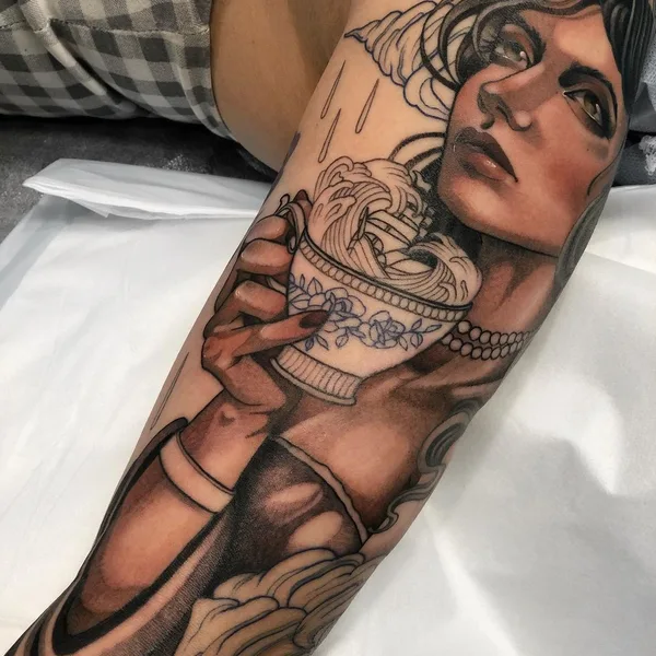 Neo Traditional tattoo by Purps Tattoo in Perth
