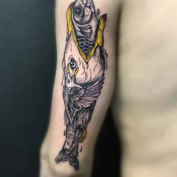 Нью Скул tattoo by Веглин Олег in Пермь