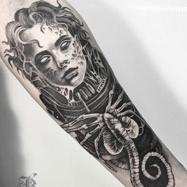 Dotwork tattoo by Кристина Дармаева in Saint Petersburg