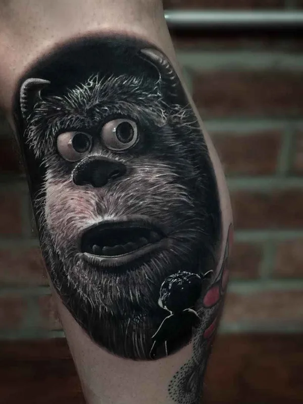 black and grey realism татуировка на calf #12959 | Тату мастер Owen Paulls