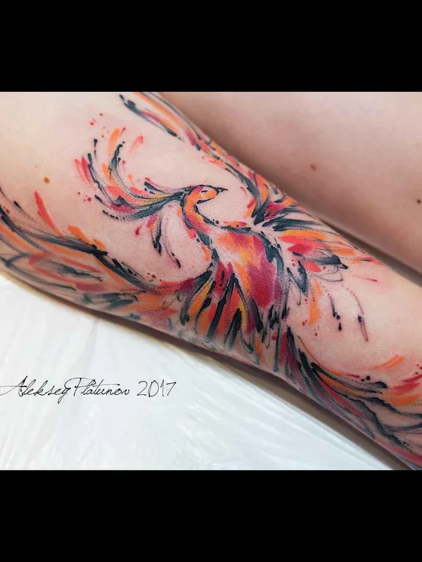 color watercolor tattoo on forearm #12810 | Tattoo Artist Алексей Платунов