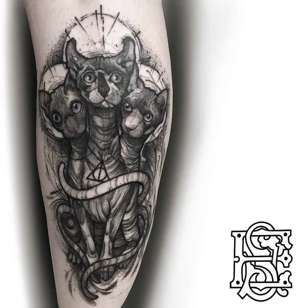 Dotwork tattoo by Eddie Stacey
