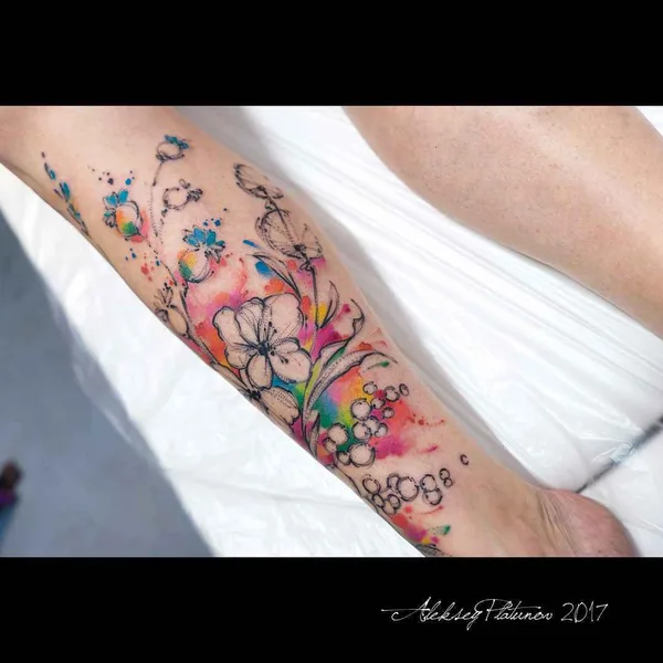 Watercolor tattoo by Алексей Платунов in Киров