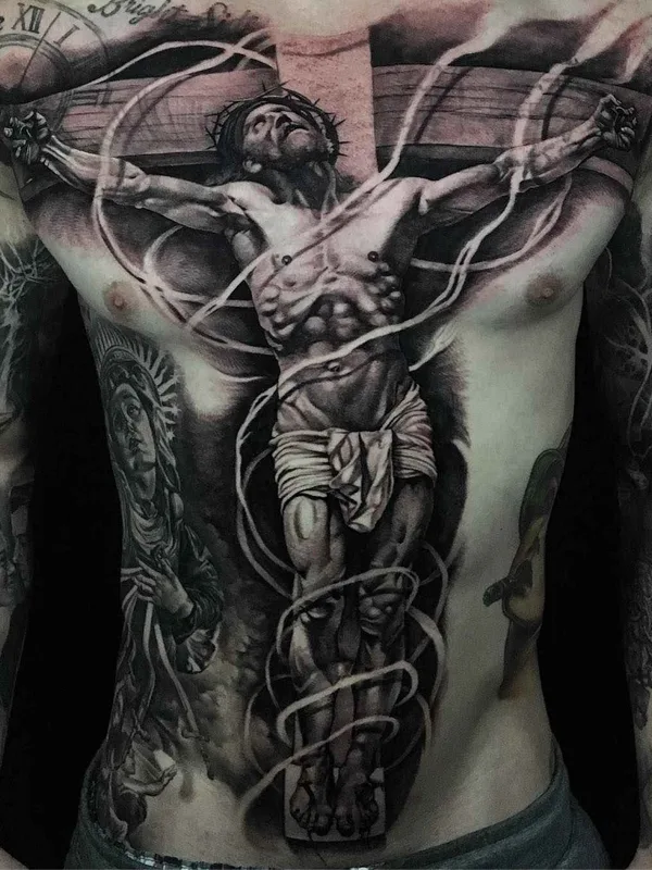 male black and grey realism tatouage sur chest #11776 | Artiste tatoueur Matt Jordan