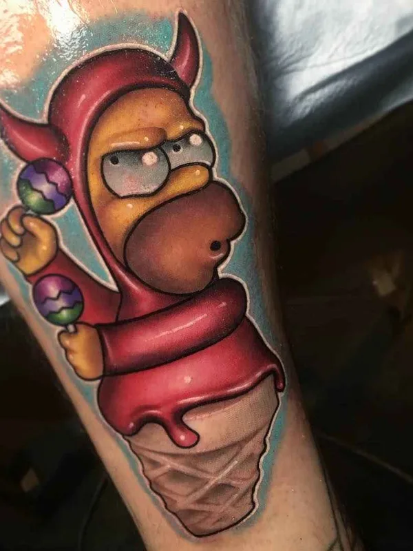 color cartoon tattoo on forearm #12106 | Tattoo Artist Josh Herman