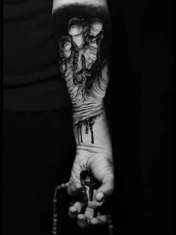 black and grey realism tatouage sur forearm #11772 | Artiste tatoueur Matt Jordan