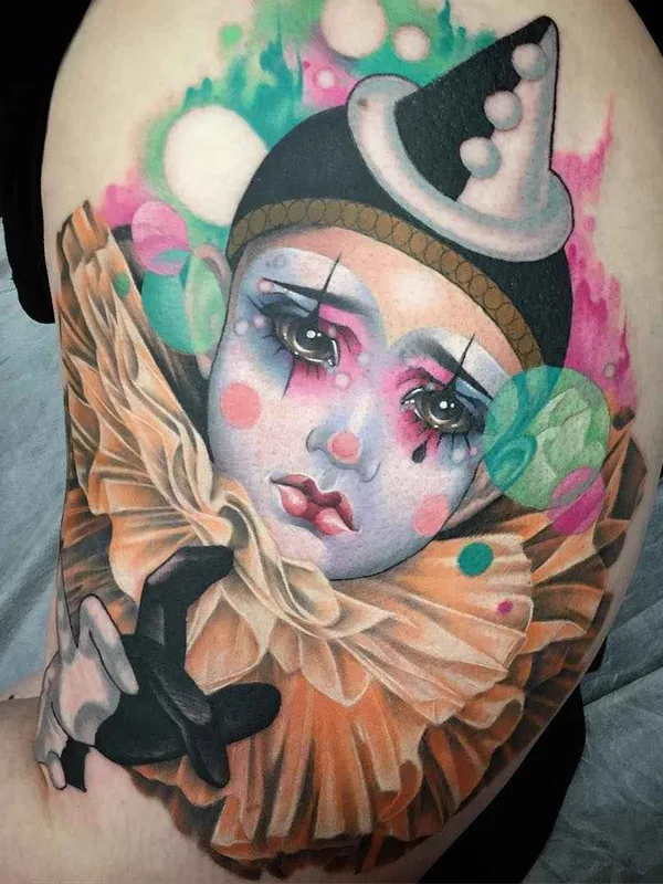 color illustrative Tatuaggio su thigh #11640 | Tatuatore Kat Abdy