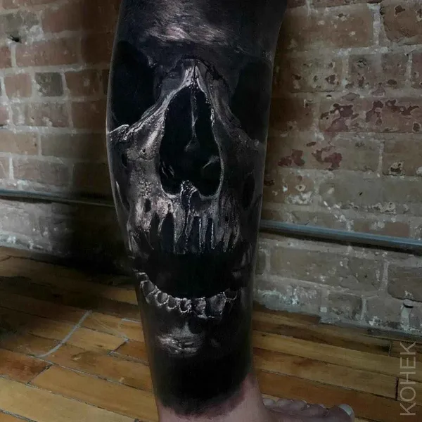 Horror tattoo by Eliot Kohek in Annecy