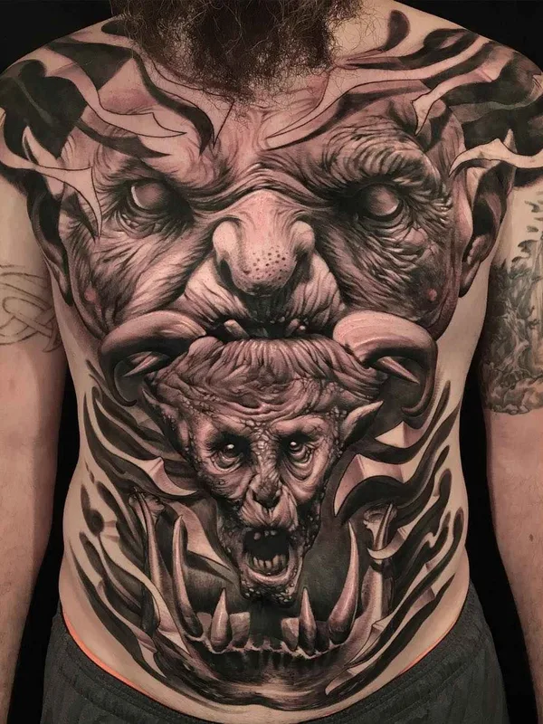 male black and grey realism tatouage sur chest #11778 | Artiste tatoueur Matt Jordan