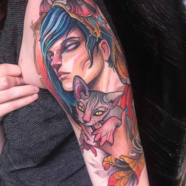 Neo Traditional tattoo by Isnard Barbosa in Dublin