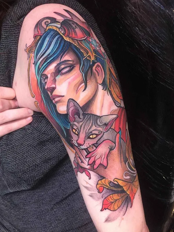 Neo Traditional tattoo by Isnard Barbosa in Dublin