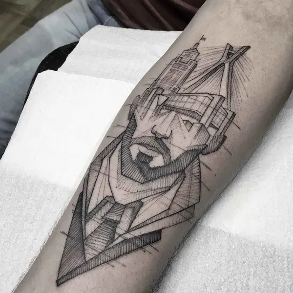 Linework tattoo by William Marin