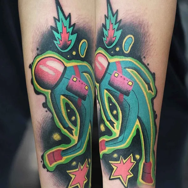 Graphic tattoo by Aleksy Marcinow in Warszawa