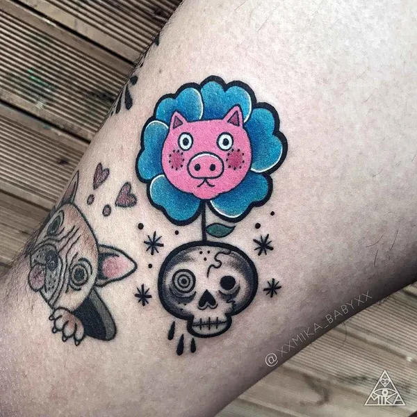 New School tattoo by XXMIKA BABYXX