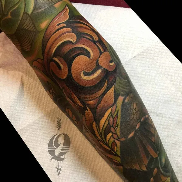 Нью Скул tattoo by Evan Qualls