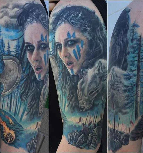 female color realism tattoo on full sleeve #250 | Tattoo Artist Jamie Lee Parker