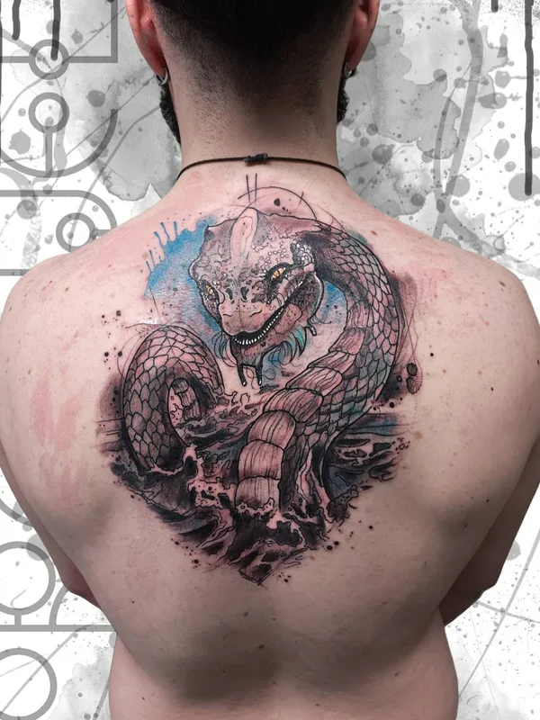 male color illustrative татуировка на upper back #34576 | Тату мастер Alex Prequel