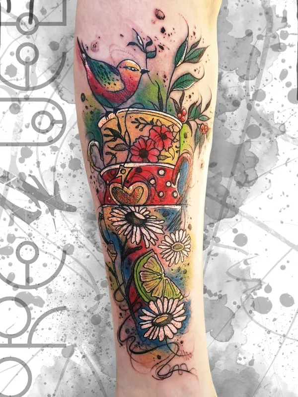 color watercolor татуировка на forearm #34570 | Тату мастер Alex Prequel
