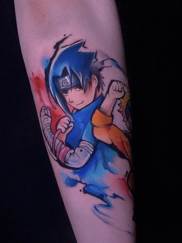 color anime tatouage sur forearm #48603 | Artiste tatoueur Оксана Панова