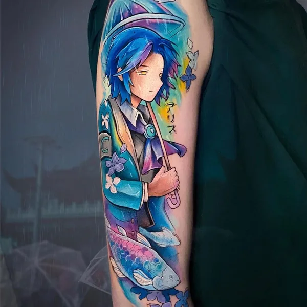 New School tattoo by Оксана Панова in Екатеринбург