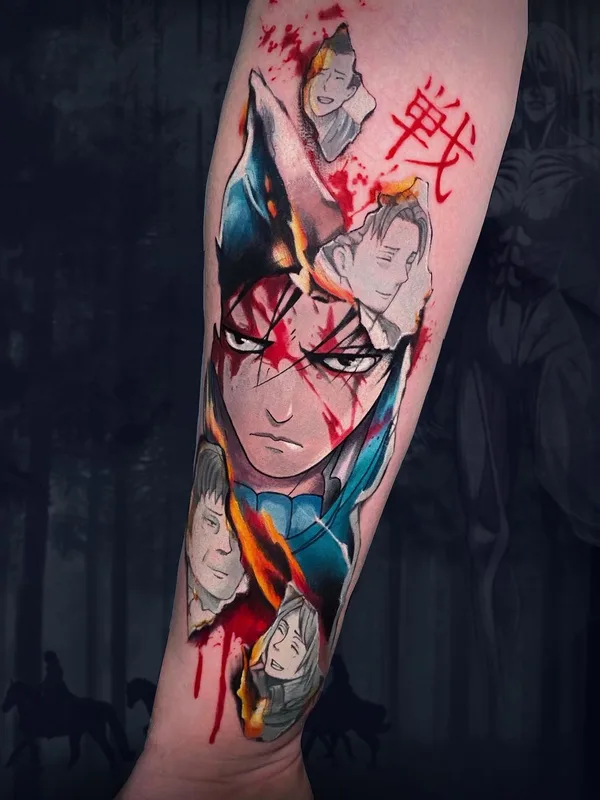 color anime tatouage sur forearm #48611 | Artiste tatoueur Оксана Панова