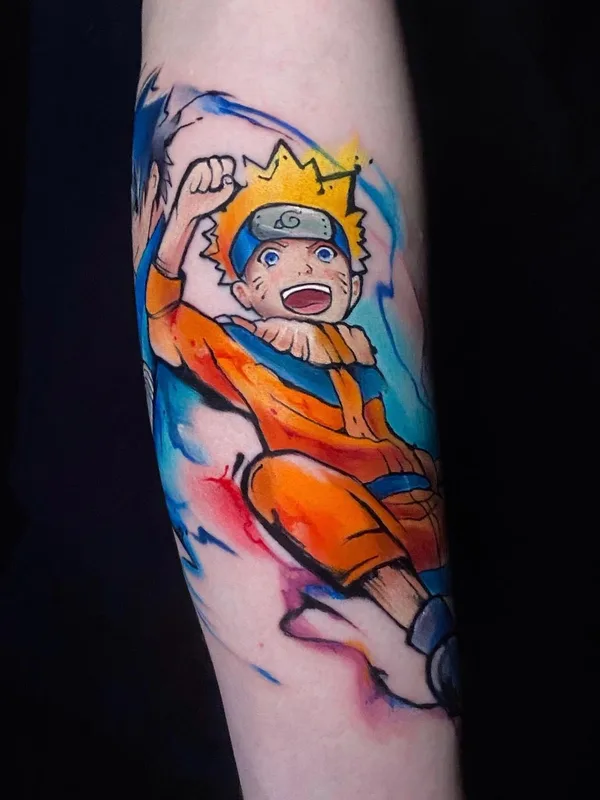 color anime tatouage sur forearm #48605 | Artiste tatoueur Оксана Панова