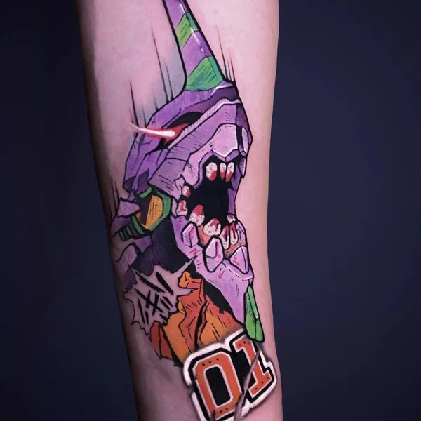 New School tattoo by Оксана Панова in Екатеринбург