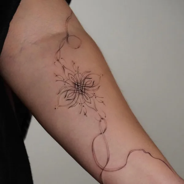 Feminine tattoo by Алла Ягупова in Екатеринбург