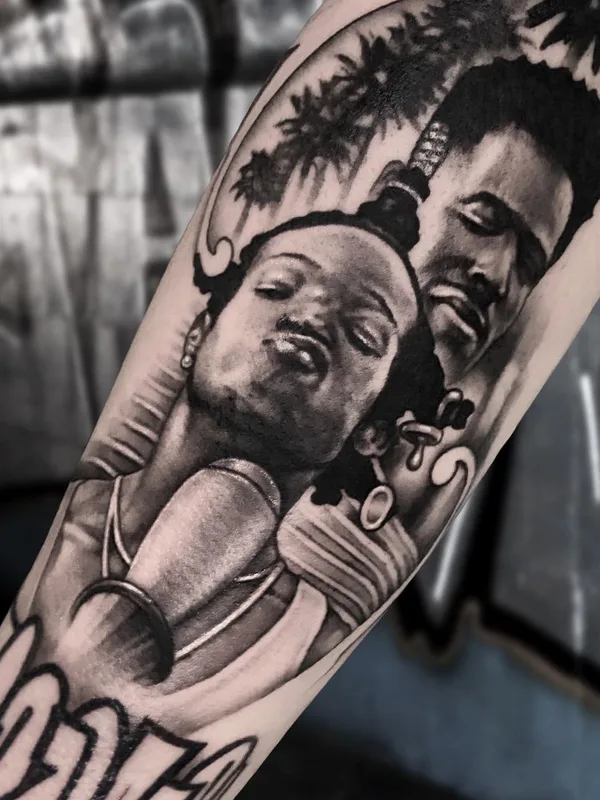 black and grey black and grey Tatuaggio su forearm #48739 | Tatuatore Артём Чеканин
