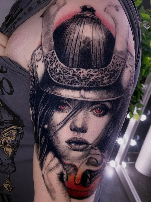 black and grey realism Tatuaggio su upper arm #48769 | Tatuatore Любовь Котова