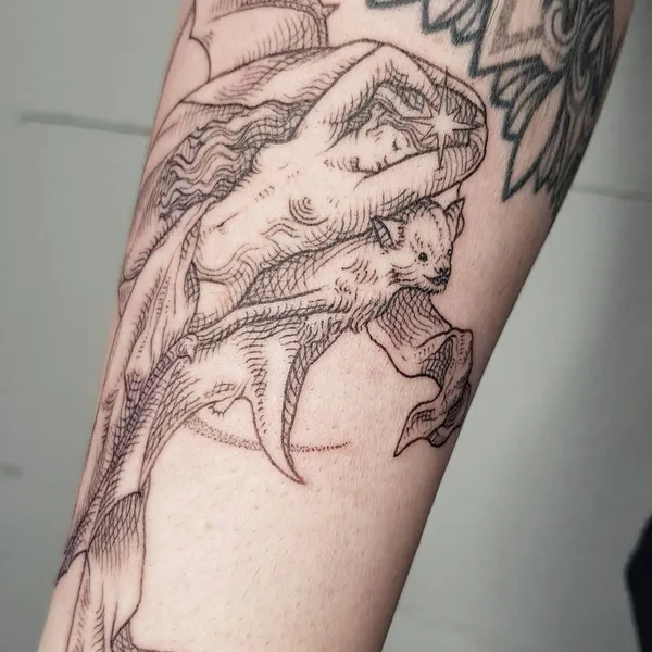 engraving tattoo by Юлия in Нижний Новгород