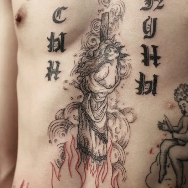 engraving tattoo by Юлия in Нижний Новгород