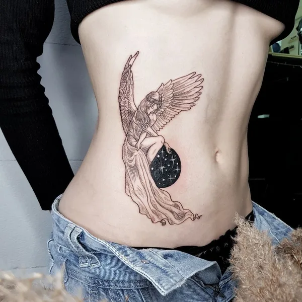 engraving tattoo by Юлия in Нижний Новгород