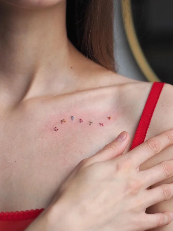 female color fineline 타투 부위 collarbone #48828 | 타투이스트 Кристина Сидорова