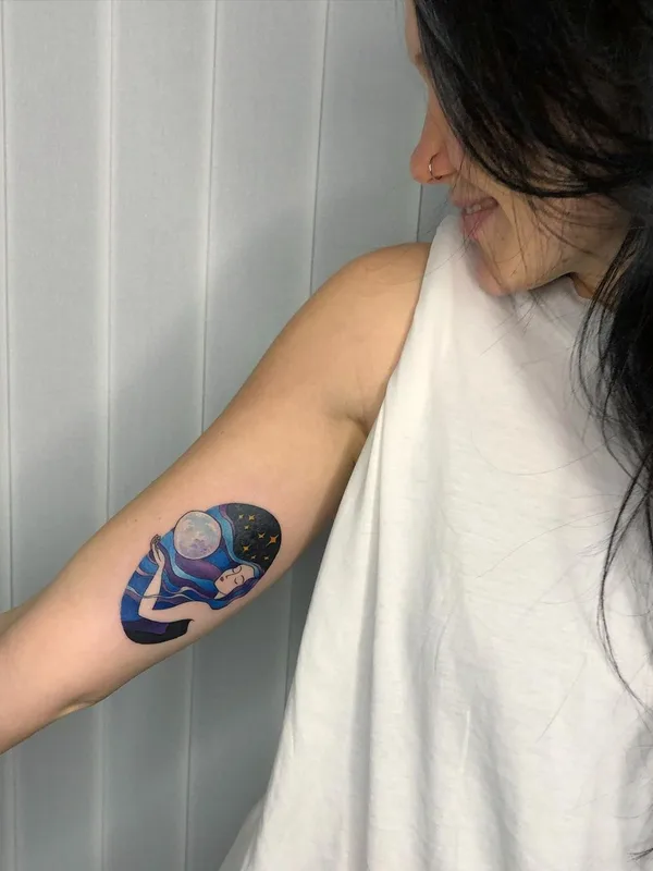 female color illustrative татуировка на forearm #51991 | Тату мастер Максим Волосович
