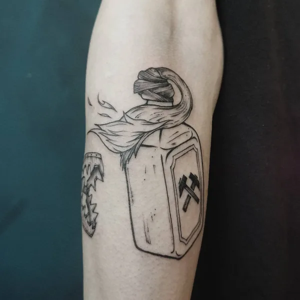 Graphic tattoo by Ксения @ksen.tattooing in Сочи