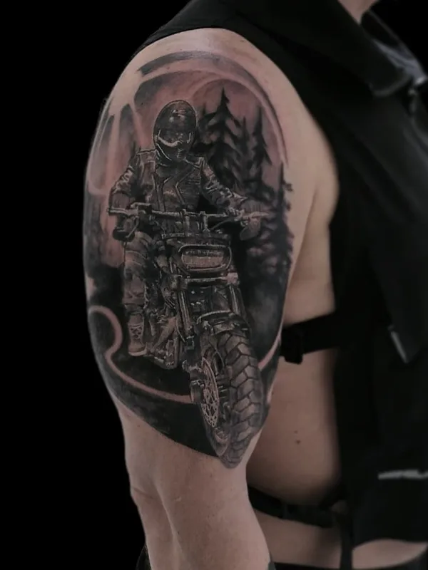 black and grey realism Tatuagem em shoulder #52030 | Tatuador Александр Сет