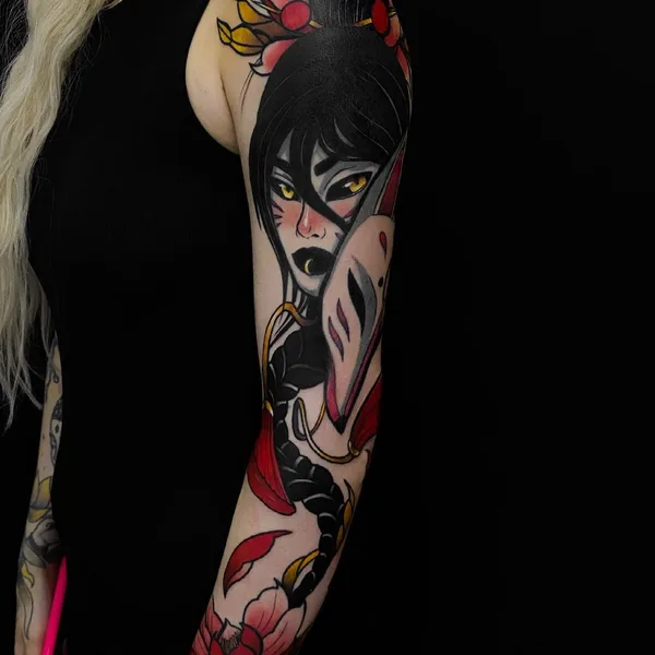 Graphic tattoo by Алина Вавилова in Сочи