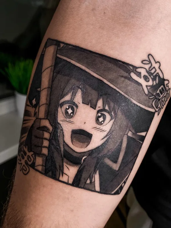 black and grey anime 타투 부위 forearm #52047 | 타투이스트 Алина Вавилова