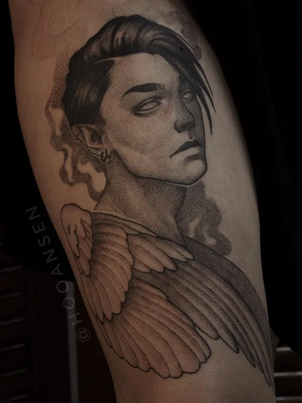 male black and grey black and grey Tatuagem em forearm #52058 | Tatuador Елизавета Хансен
