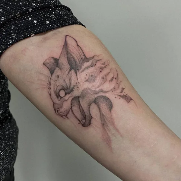 Graphic tattoo by Мария Коблякова in Липецк